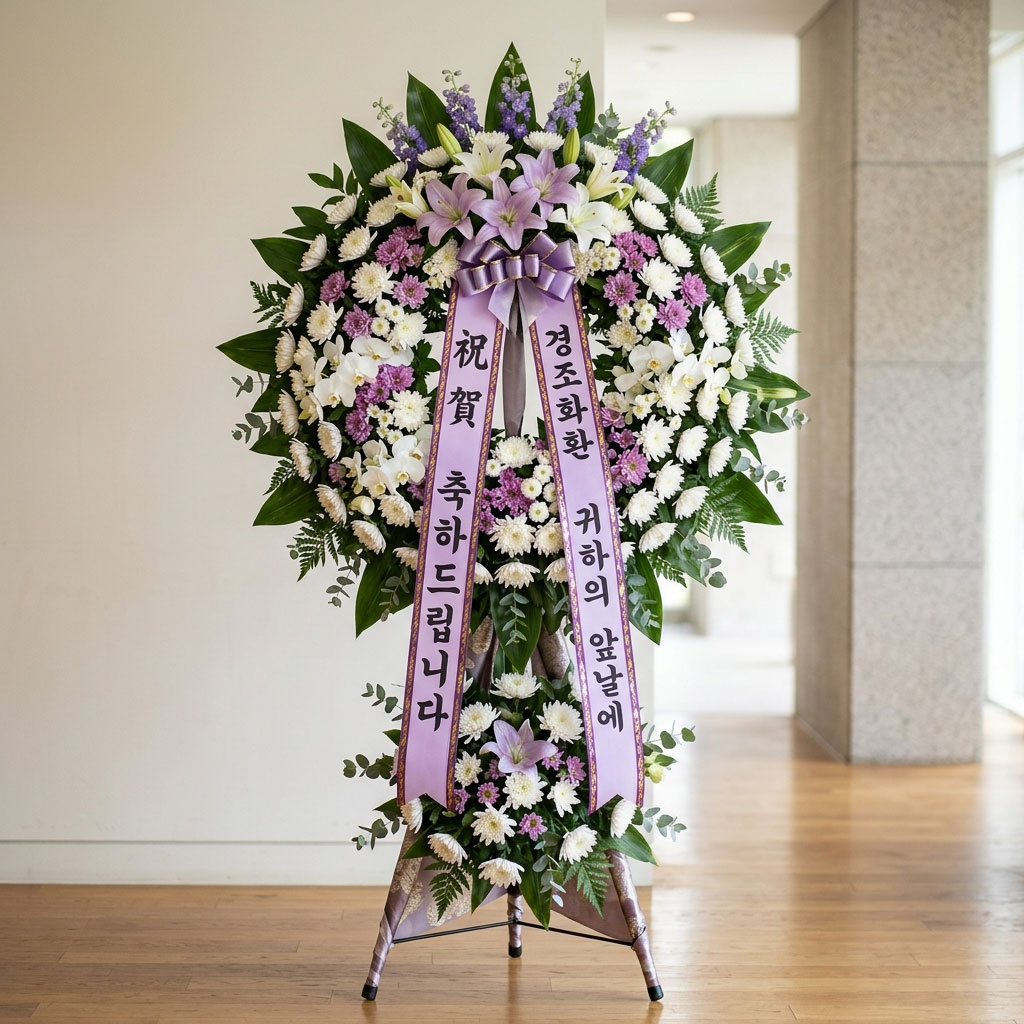 professional korean congratulatory flower wreath s 1776322442326